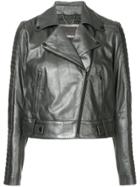 Ginger & Smart Cropped Biker Jacket - Black