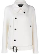 Tom Ford Belted Loose-fit Jacket - White