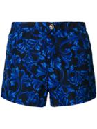 Versace Baroque Swim Shorts - Blue