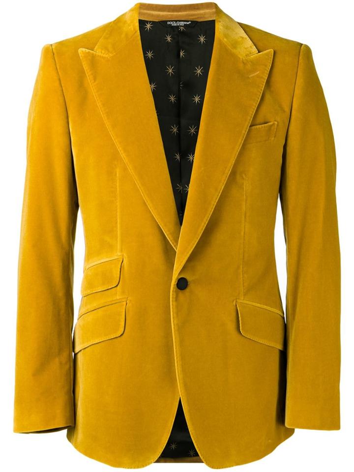 Dolce & Gabbana Single Breasted Blazer - Yellow