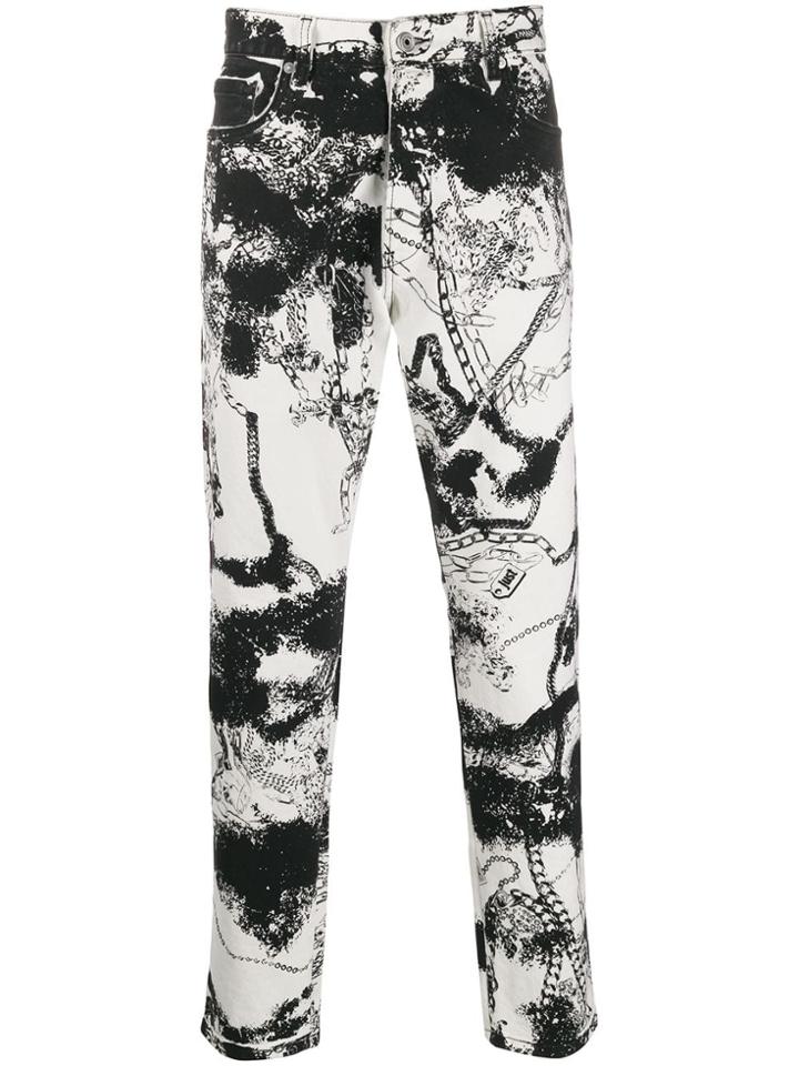 Just Cavalli Graphic Print Jeans - White