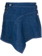 Anthony Vaccarello Asymmetric Denim Skirt