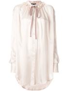 Ann Demeulemeester Frill Collar Blouse - Pink & Purple