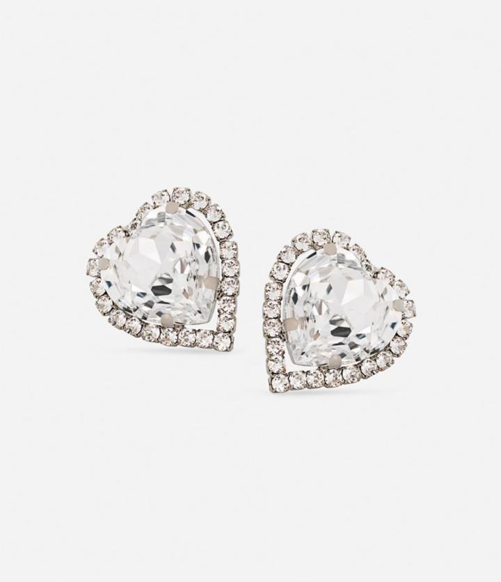 Christopher Kane Large Love Heart Clip On Earrings