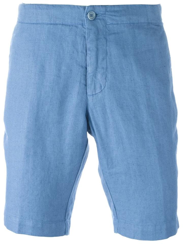 Aspesi Bermuda Shorts, Men's, Size: 54, Blue, Linen/flax
