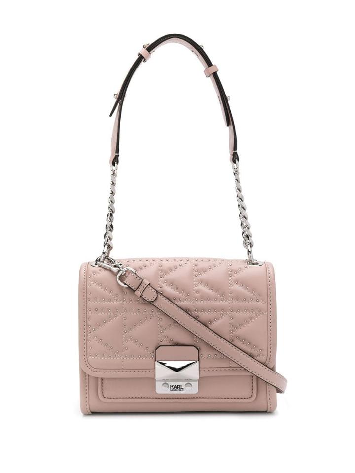 Karl Lagerfeld Quilted Studded Tote Bag - Pink