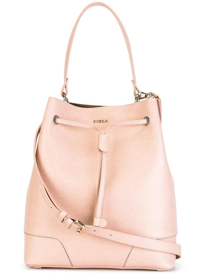 Furla - Drawstring Bucket Tote - Women - Leather - One Size, Women's, Pink/purple, Leather