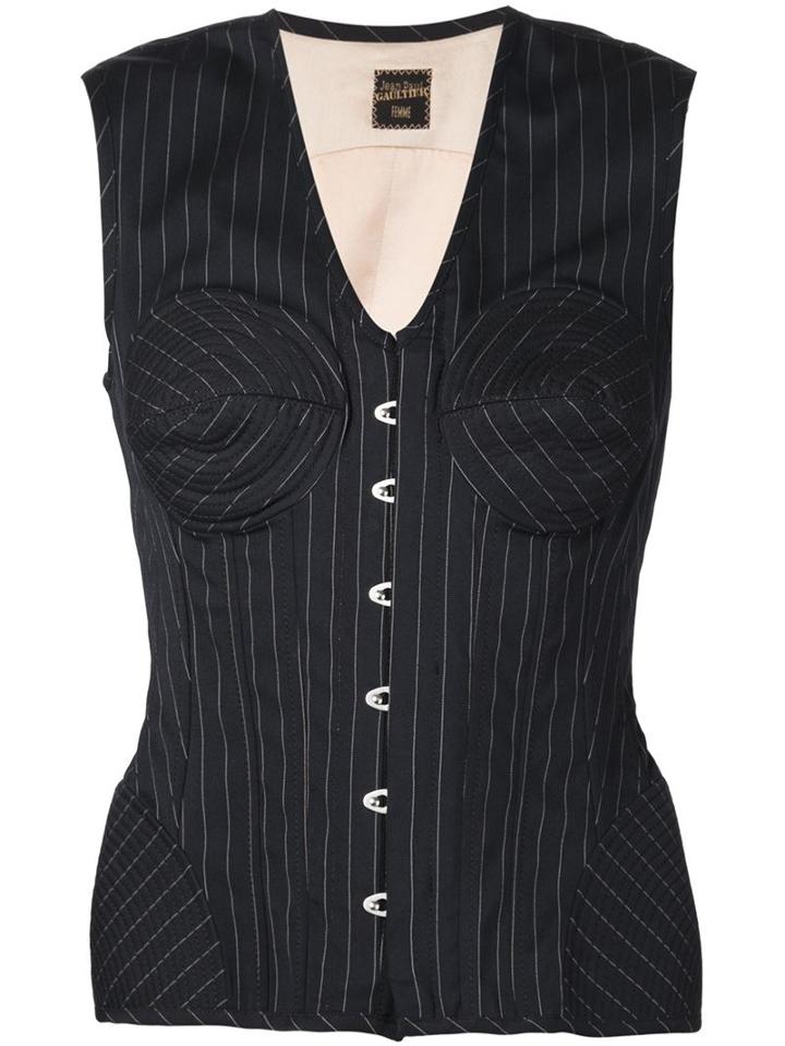 Jean Paul Gaultier Vintage 'cone' Pinstripe Top