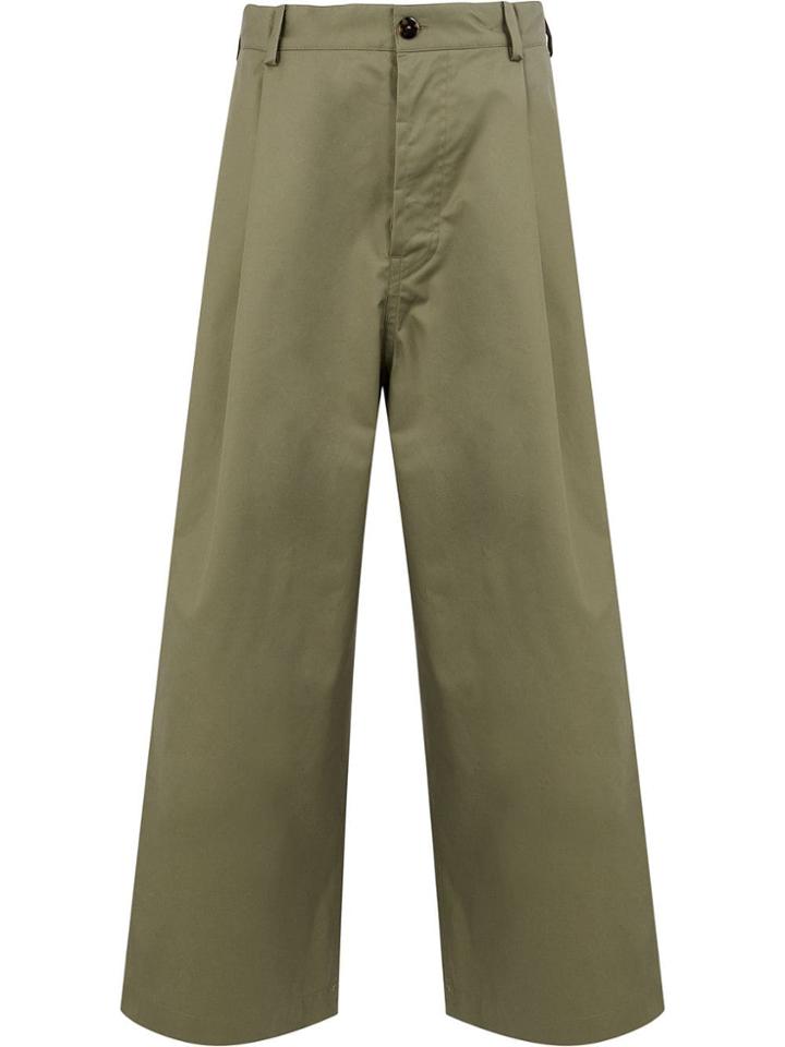 Sofie D'hoore Cropped Wide-leg Trousers - Green