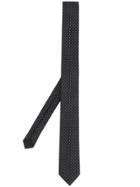 Saint Laurent Silk Dotted Necktie - Black