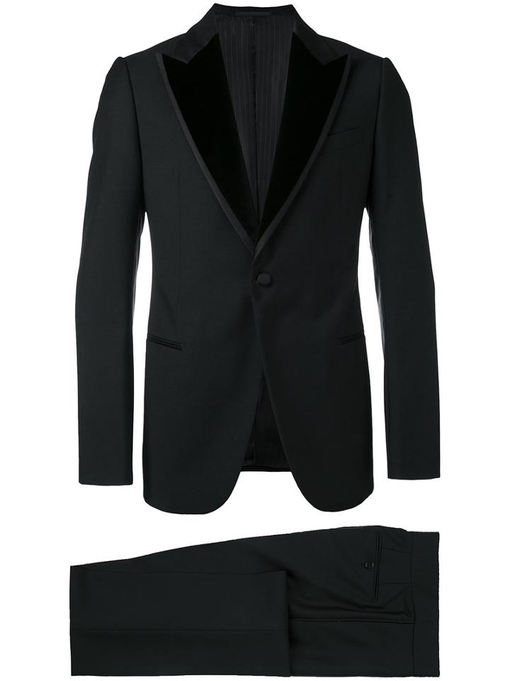 Armani Collezioni - Evening Suit - Men - Silk/cotton/polyester/wool - 50, Black, Silk/cotton/polyester/wool