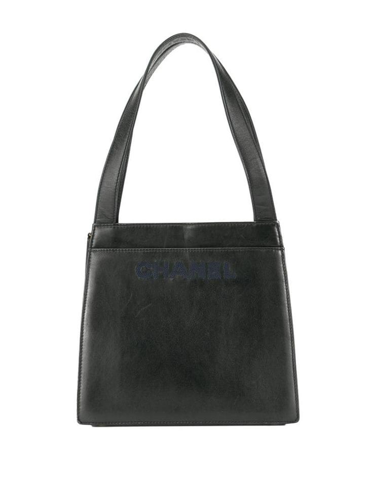 Chanel Pre-owned Logo Embroidered Tote Bag - Black