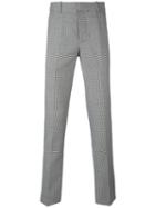 Alexander Mcqueen - Houndstooth Trousers - Men - Silk/acetate/viscose/wool - 46, Black, Silk/acetate/viscose/wool