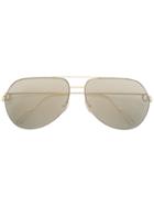 Cartier Oversized Aviator Sunglasses - Gold