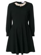 Red Valentino Embroidered Collar Dress - Black