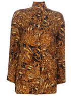 Gianfranco Ferre Vintage Print Shirt, Women's, Size: 44, Yellow/orange