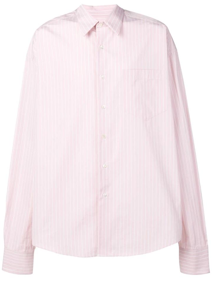 Ami Alexandre Mattiussi Oversize Long Sleeve Shirt With Chest Pocket -