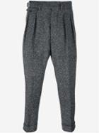 Wooster + Lardini Cropped Trousers, Men's, Size: 46, Grey, Cotton/nylon/viscose/wool