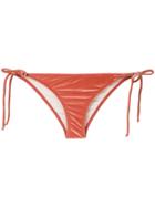 Solid & Striped Side Tie Velvet Bikini Bottom - Pink