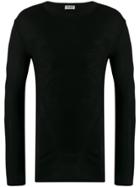 Saint Laurent Long Sleeve Ribbed T-shirt - Black