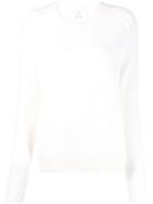 Allude Crew-neck Cashmere Sweater - White