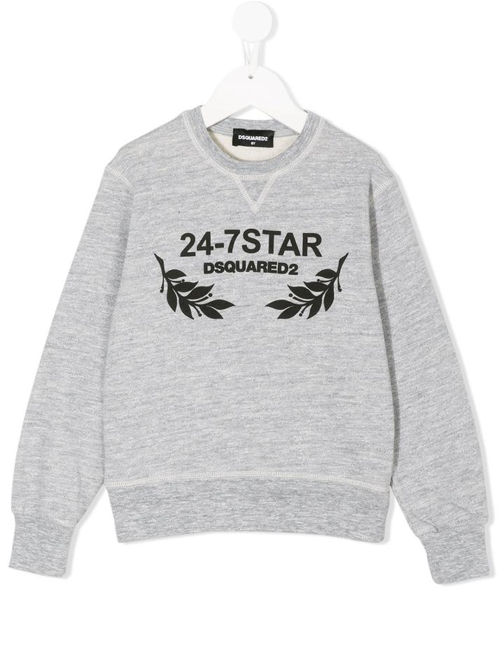 Dsquared2 Kids - Branded Sweatshirt - Kids - Cotton/rayon - 12 Yrs, Grey
