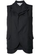 Comme Des Garçons Comme Des Garçons - Pinstriped Vest - Women - Wool - Xs, Black, Wool
