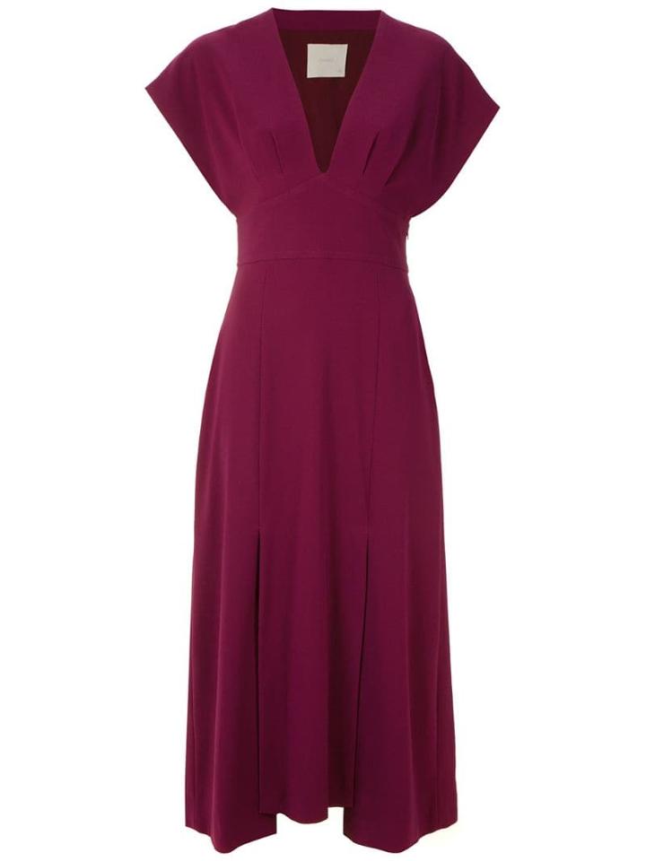 Framed Vestido Midi Lawrence Framed - Red