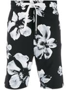 Neil Barrett Floral Print Board Shorts - Black