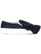 Joshua Sanders Ruffled Front Slip-on Sneakers - Blue