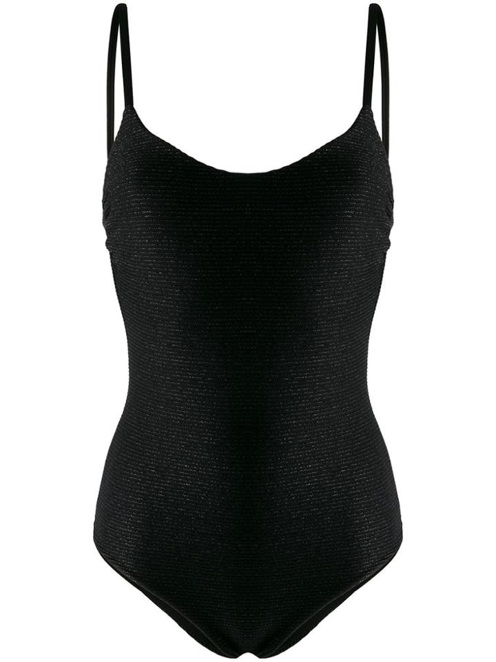 Fisico Embroidered Swimsuit - Black