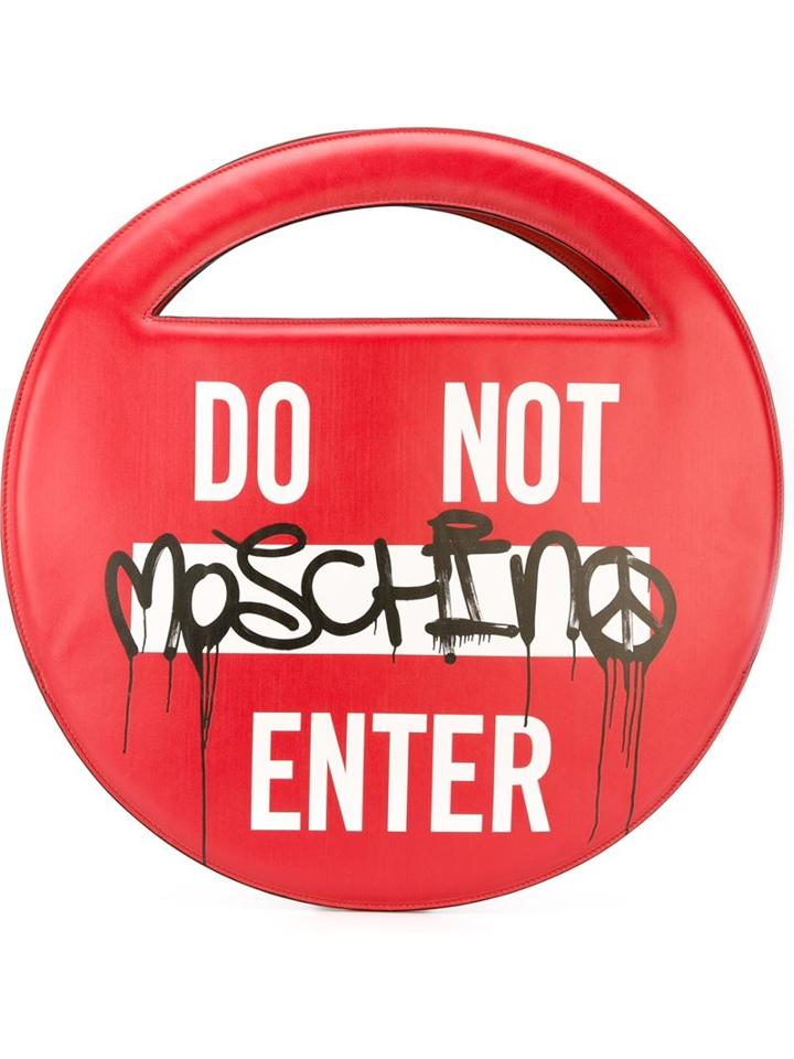 Moschino Do Not Enter Clutch