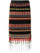 Emilio Pucci Beaded Pencil Skirt - Black