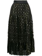 Temperley London Pleated A-line Skirt - Black