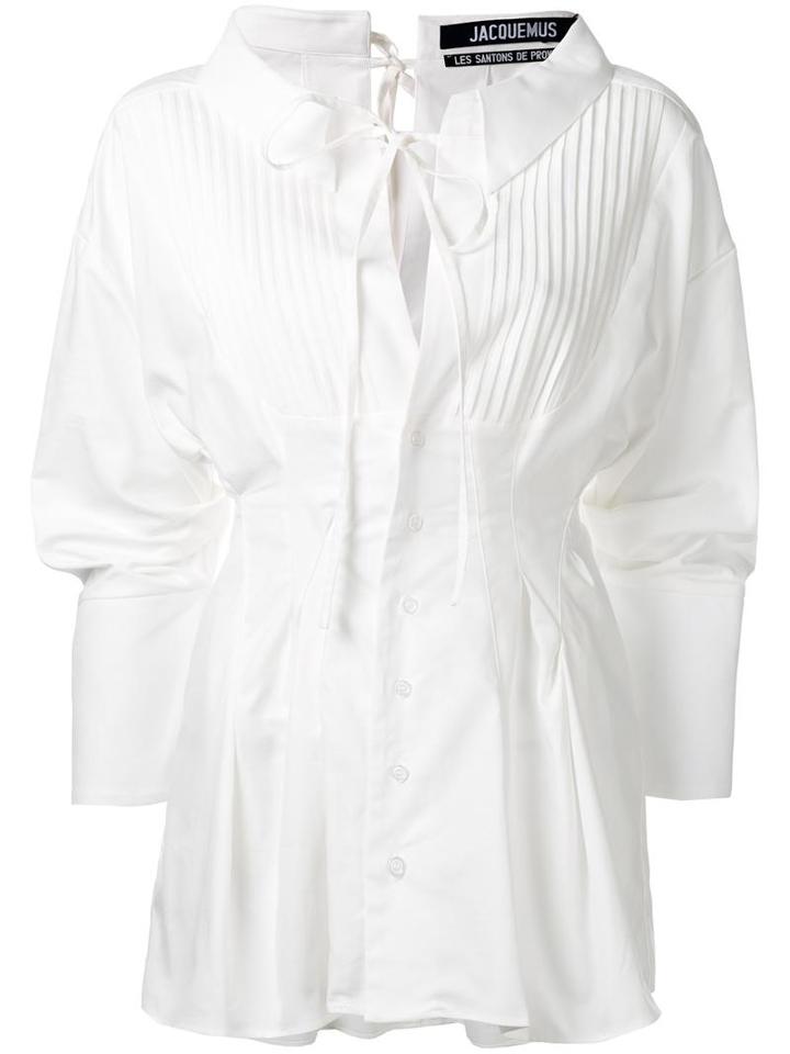 Jacquemus Cinched Waist Shirt, Women's, Size: 36, White, Cotton