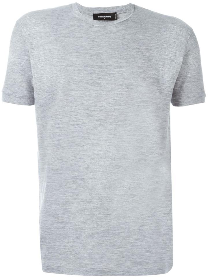Dsquared2 Slim Fit T-shirt, Men's, Size: M, Grey, Cotton/viscose