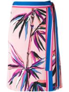 Emilio Pucci Palm Trees Print Skirt, Women's, Size: 44, Viscose/silk