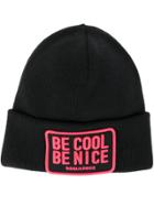 Dsquared2 Be Cool Be Nice Beanie Hat - Black