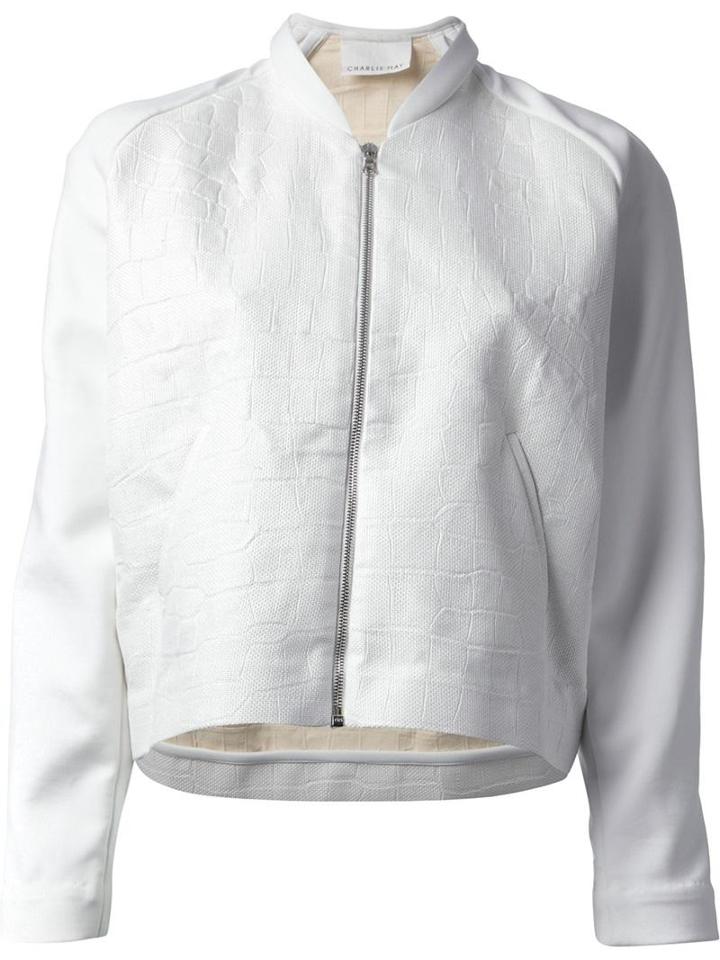 Charlie May Croc Scuba Bomber Jacket