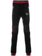 Philipp Plein - Ribbed Detail Track Pants - Men - Cotton/polyester/polyurethane - M, Black, Cotton/polyester/polyurethane