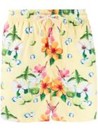 Mc2 Saint Barth Ultralight Floral Print Swim Shorts - Yellow