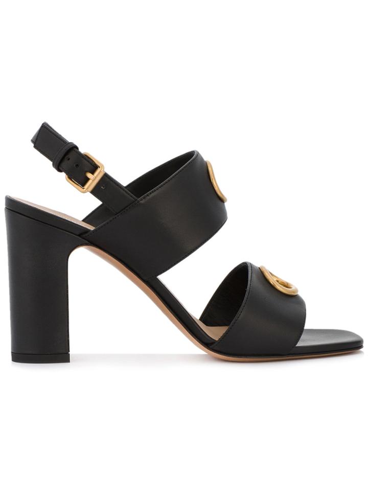 Valentino Valentino Garavani Eyelet Embellished Sandals - Black