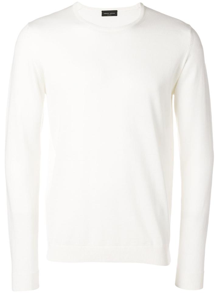 Roberto Collina Basic Round Neck Jumper - White