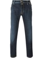 Jacob Cohen Straight Leg Jeans, Men's, Size: 38, Blue, Cotton/spandex/elastane