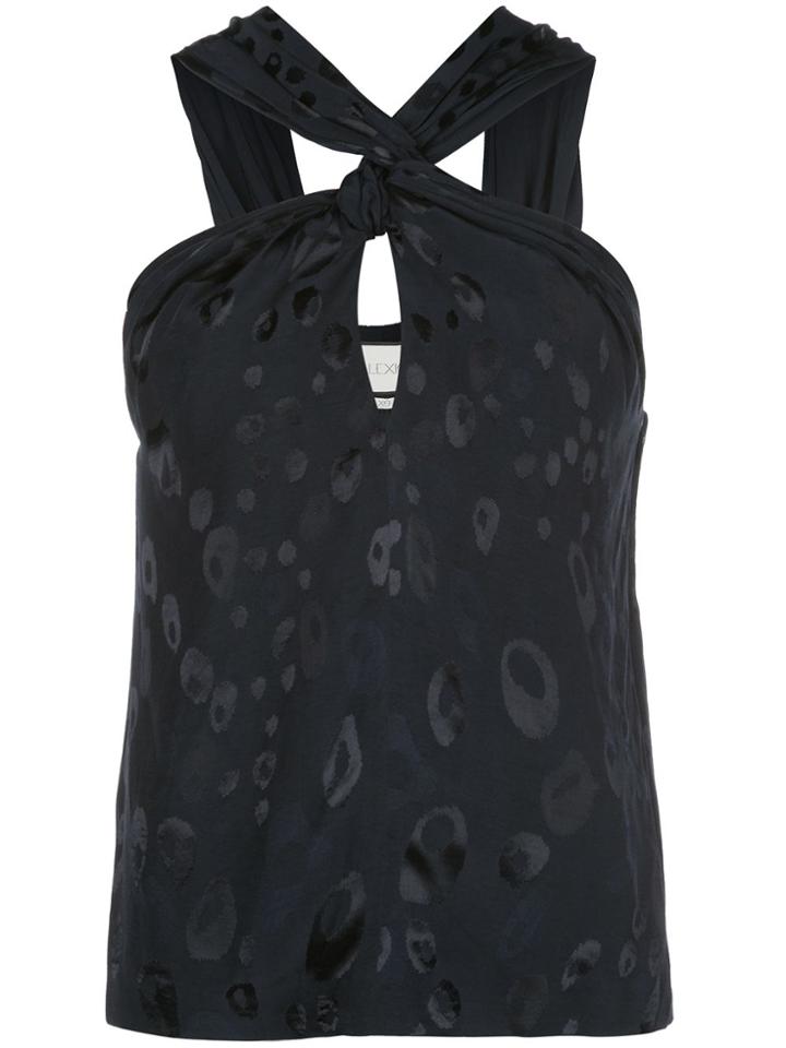 Alexis Twist Neck Top - Blue