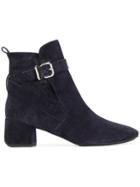 Tod's Buckle Strap Ankle Boots - Blue