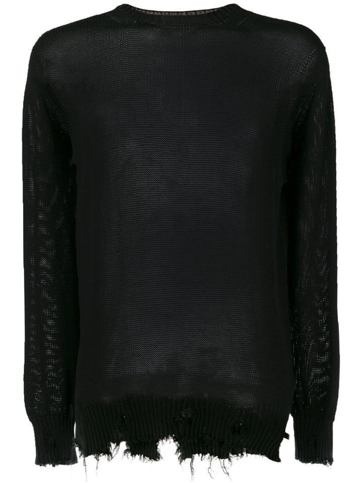 Maison Flaneur Destroyed Jumper - Black