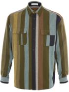 Jw Anderson Flannel Striped Shirt - Green