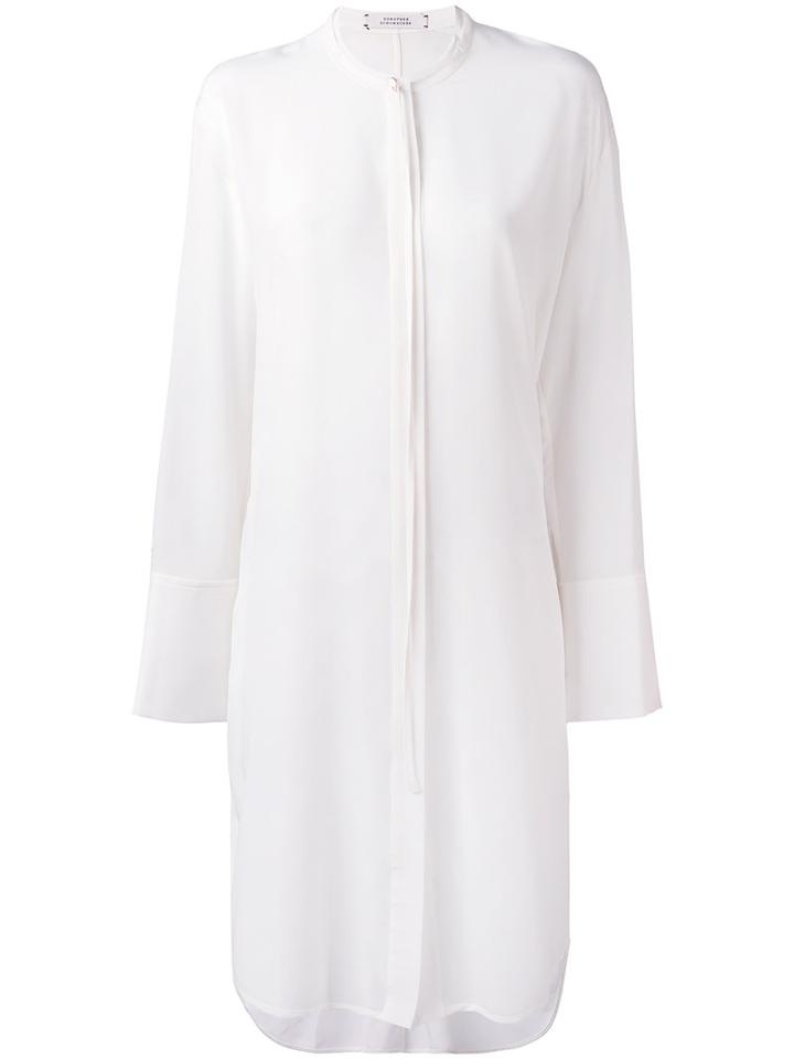 Dorothee Schumacher - Band Collar Shirt - Women - Silk - 1, White, Silk