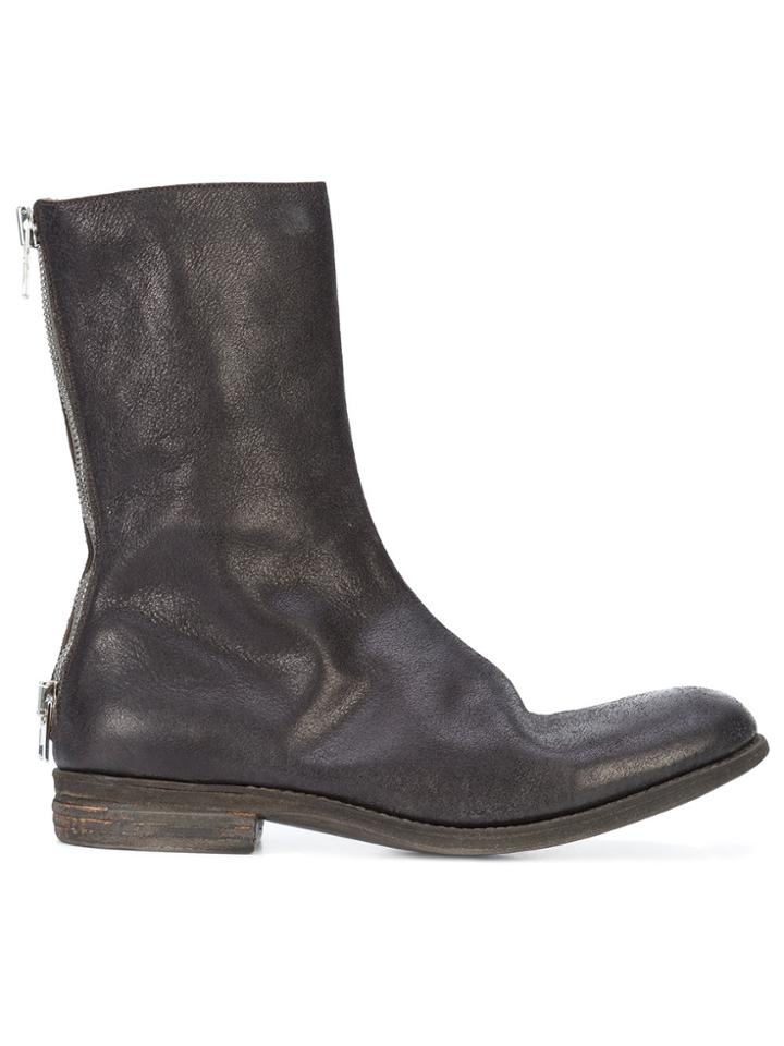 A Diciannoveventitre Rear Zip Boots - Black